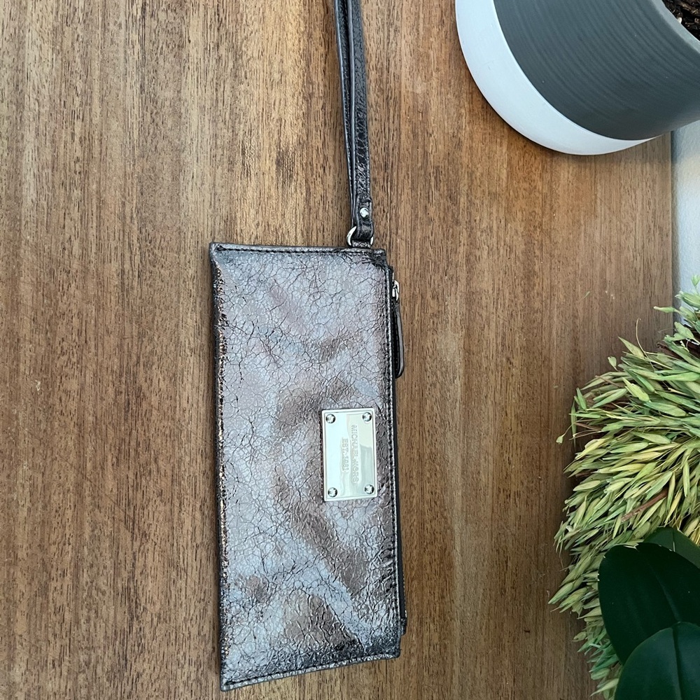 Michael Kors Silver Wristlet with Logo